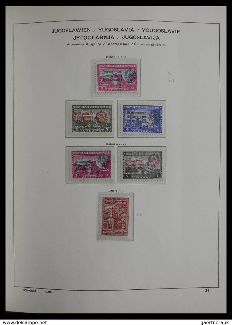 Jugoslawien: 1918-1985: Very well filled, mostly MNH and mint hinged collection Yugoslavia 1918-1985