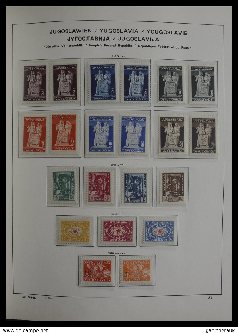 Jugoslawien: 1918-1985: Very well filled, mostly MNH and mint hinged collection Yugoslavia 1918-1985