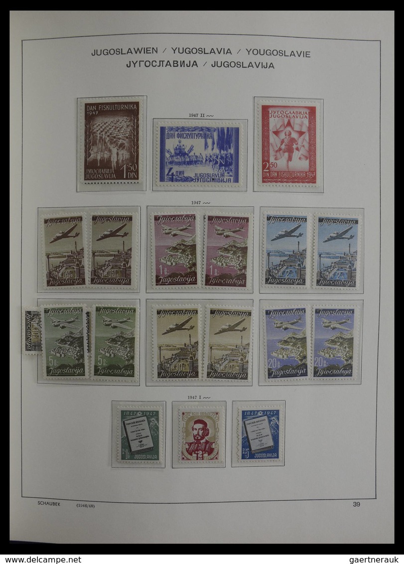 Jugoslawien: 1918-1985: Very well filled, mostly MNH and mint hinged collection Yugoslavia 1918-1985