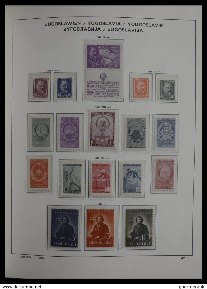 Jugoslawien: 1918-1985: Very well filled, mostly MNH and mint hinged collection Yugoslavia 1918-1985