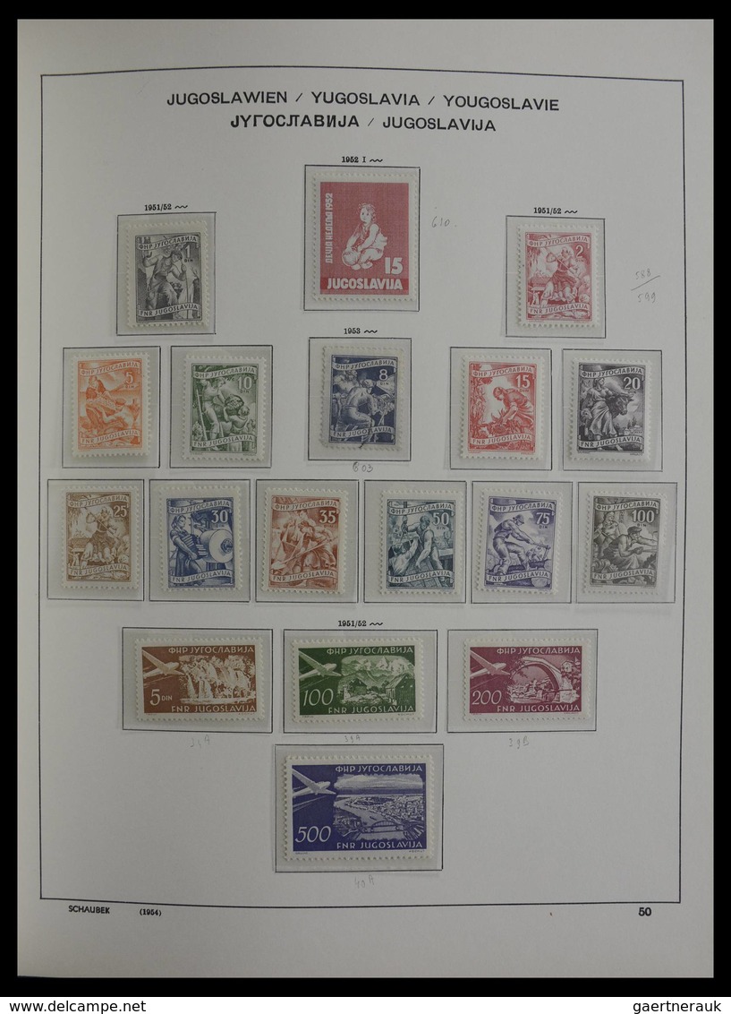 Jugoslawien: 1918-1985: Very well filled, mostly MNH and mint hinged collection Yugoslavia 1918-1985