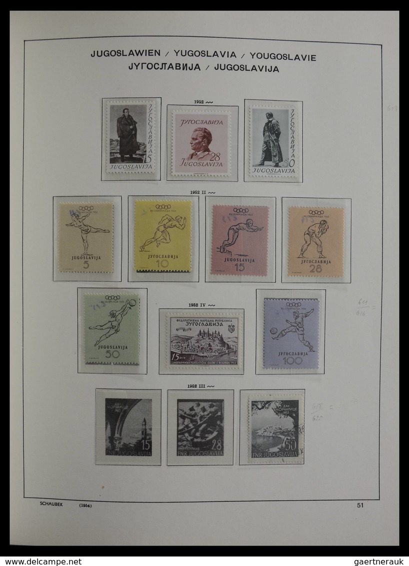 Jugoslawien: 1918-1985: Very well filled, mostly MNH and mint hinged collection Yugoslavia 1918-1985