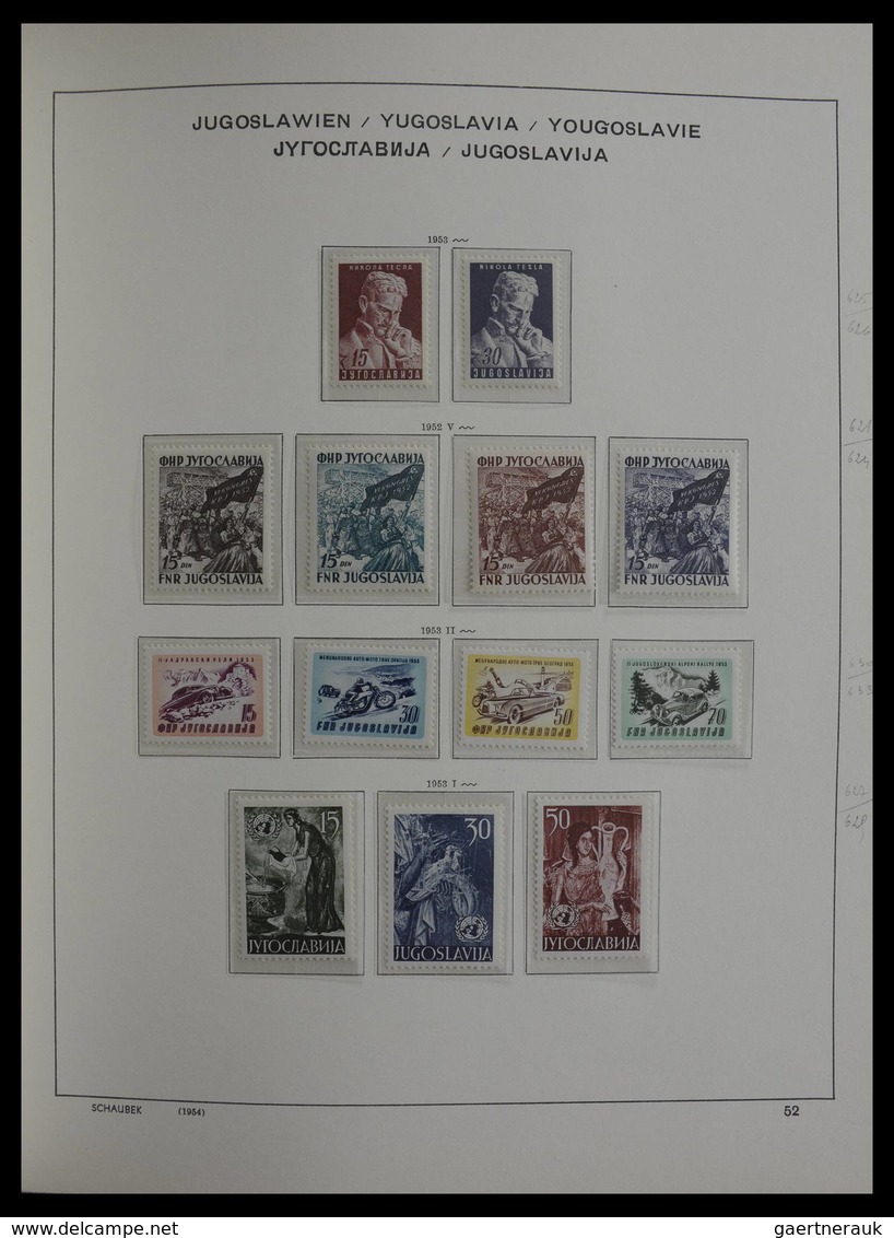 Jugoslawien: 1918-1985: Very well filled, mostly MNH and mint hinged collection Yugoslavia 1918-1985