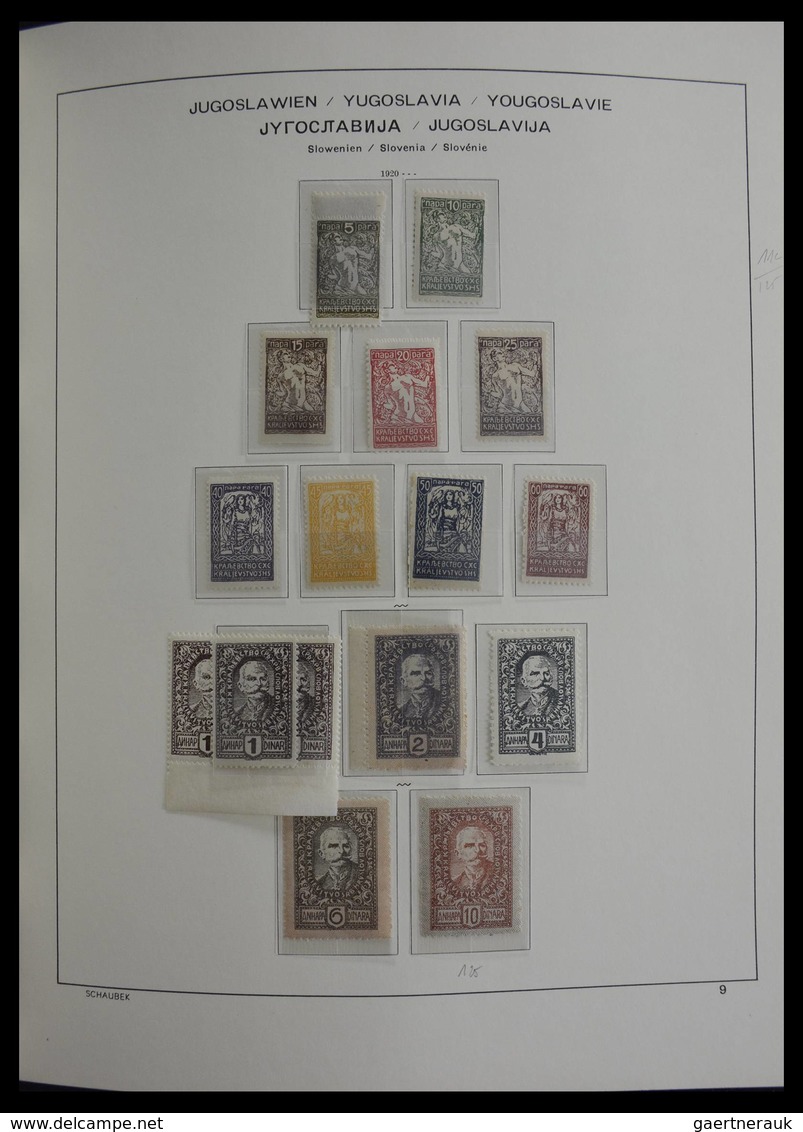 Jugoslawien: 1918-1985: Very well filled, mostly MNH and mint hinged collection Yugoslavia 1918-1985