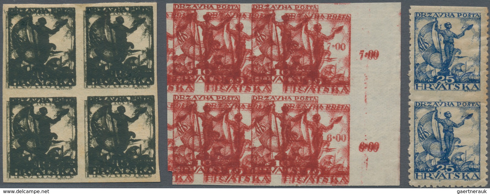 Jugoslawien: 1919, Definitives, Design "Sailor", Specialised Assortment Of Imperfs, Proofs, Essays, - Briefe U. Dokumente