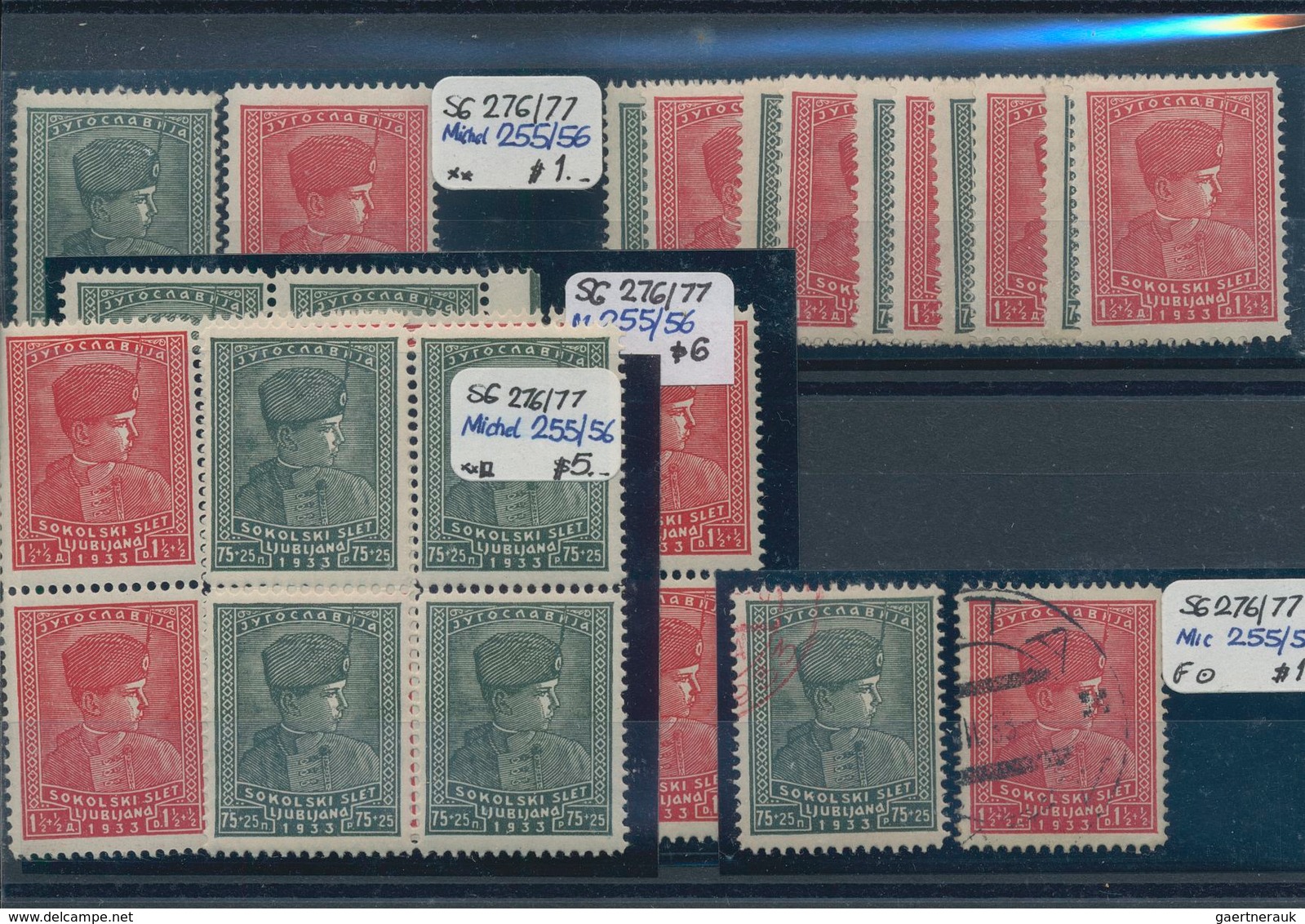 Jugoslawien: 1921/1938, mint and used holding on stockcards in a small binder with many interesting