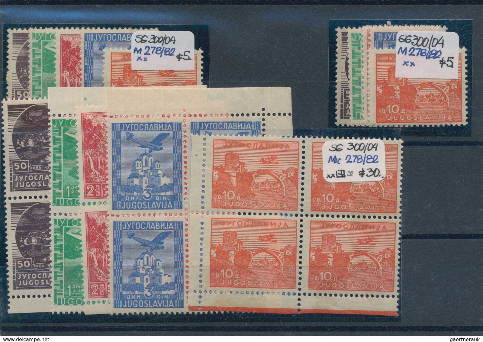 Jugoslawien: 1921/1938, mint and used holding on stockcards in a small binder with many interesting