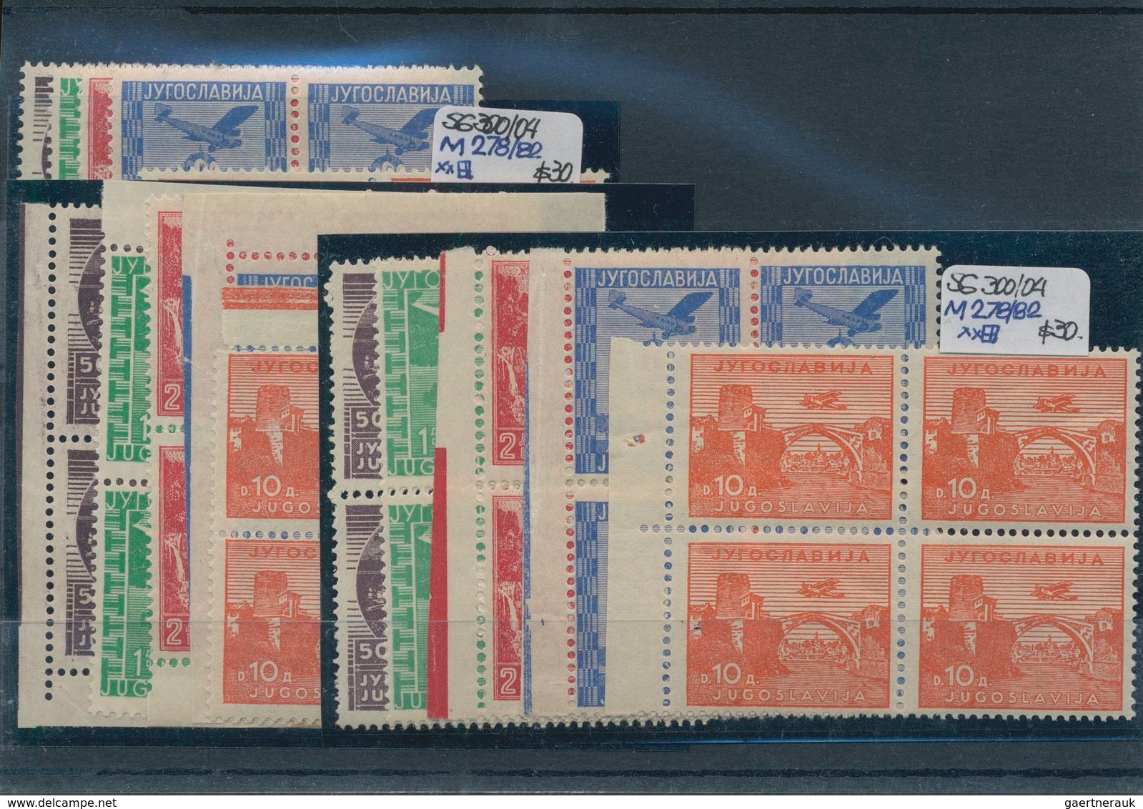 Jugoslawien: 1921/1938, mint and used holding on stockcards in a small binder with many interesting