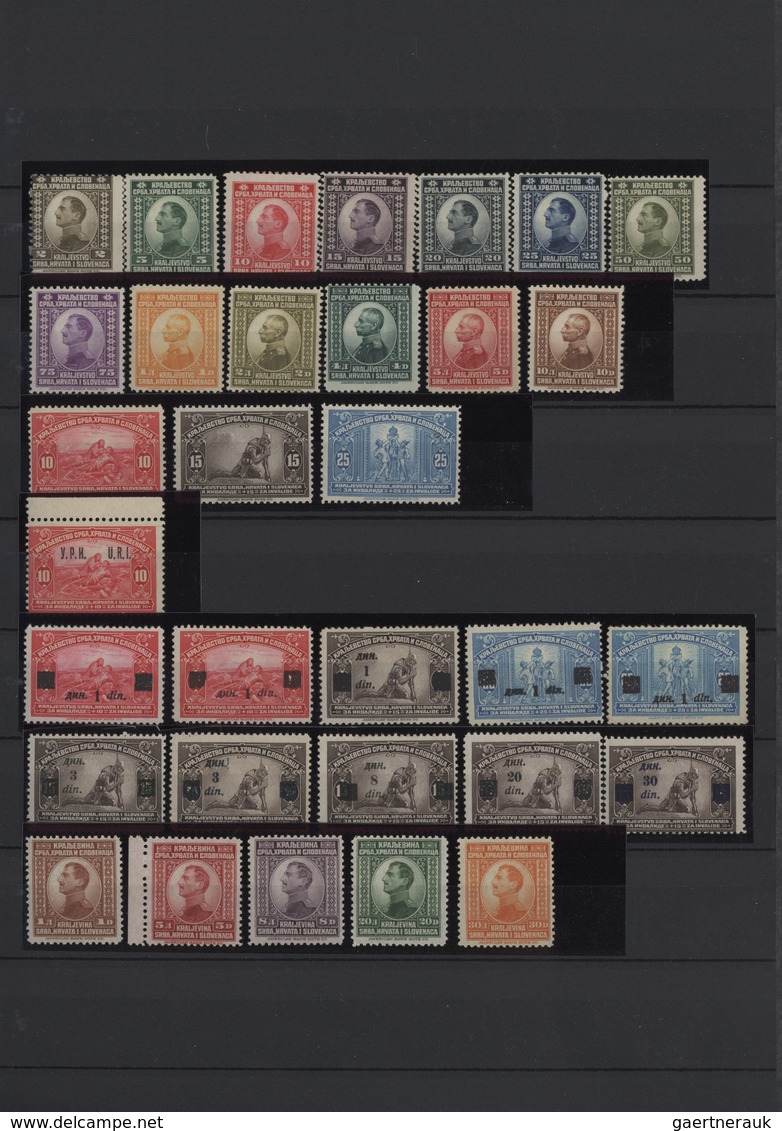 Jugoslawien: 1921/1941, A Splendid U/m Collection In A Stockbook, Apparently Complete Incl. 1923 Def - Briefe U. Dokumente