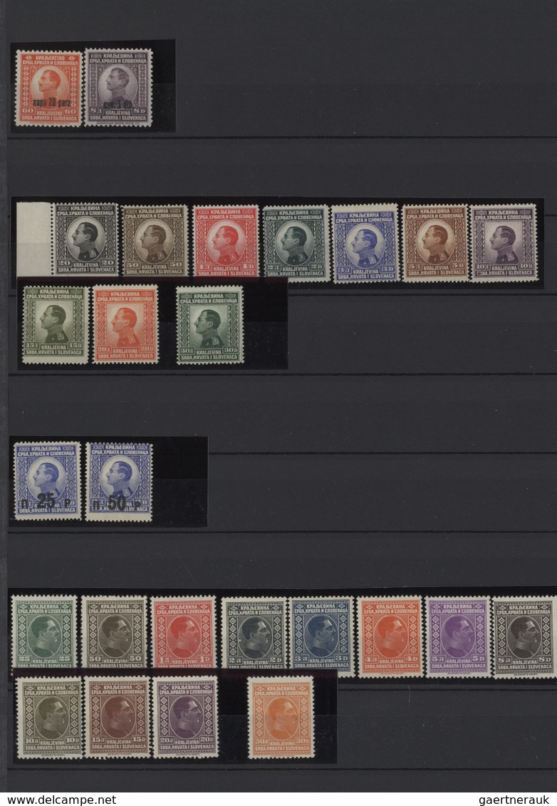 Jugoslawien: 1921/1941, A Splendid U/m Collection In A Stockbook, Apparently Complete Incl. 1923 Def - Covers & Documents