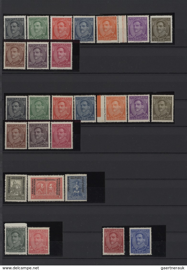 Jugoslawien: 1921/1941, A Splendid U/m Collection In A Stockbook, Apparently Complete Incl. 1923 Def - Covers & Documents