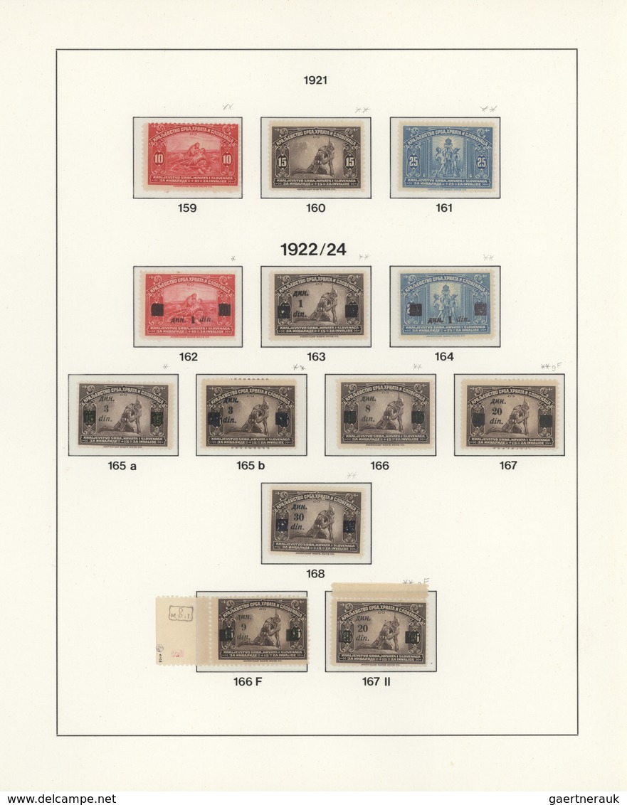 Jugoslawien: 1921/1941, Extraordinary Mint Collection, Mainly Unmounted Mint, Which Is COMPLETE Acco - Briefe U. Dokumente