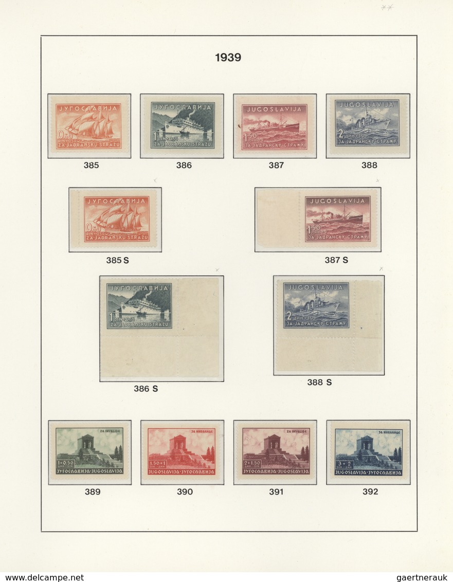 Jugoslawien: 1921/1941, Extraordinary Mint Collection, Mainly Unmounted Mint, Which Is COMPLETE Acco - Briefe U. Dokumente