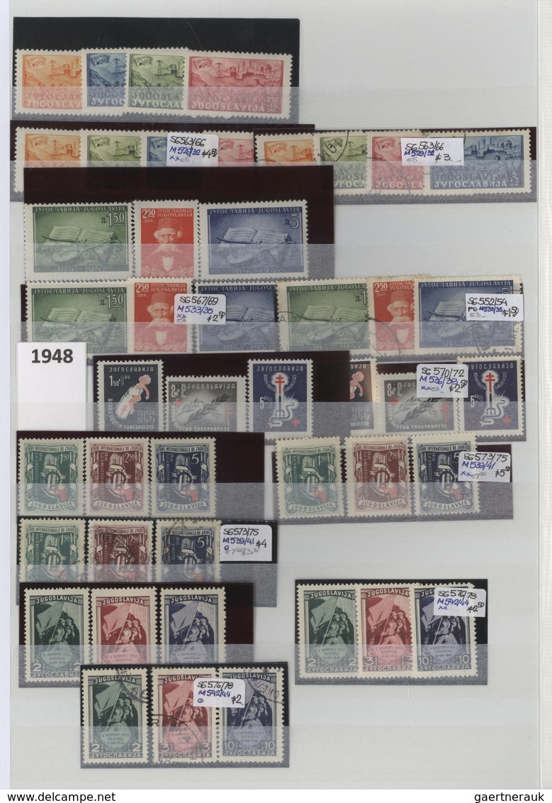 Jugoslawien: 1924/2000 (ca.), Mainly U/m Collection/holding In Two Stockbooks, Main Value In The Pos - Briefe U. Dokumente