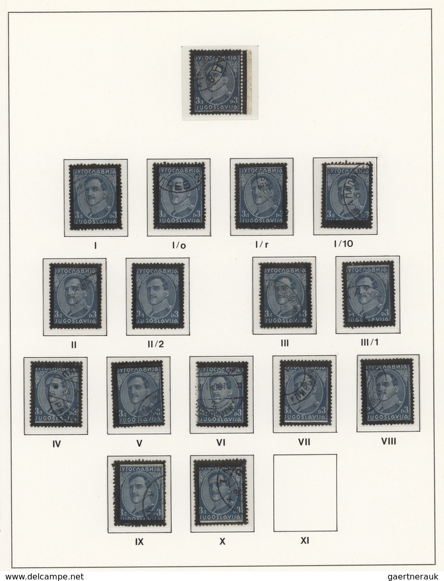 Jugoslawien: 1934, Mourning Issue, Specialised Collection Of More Than 180 Stamps 25pa. To 30din., A - Briefe U. Dokumente