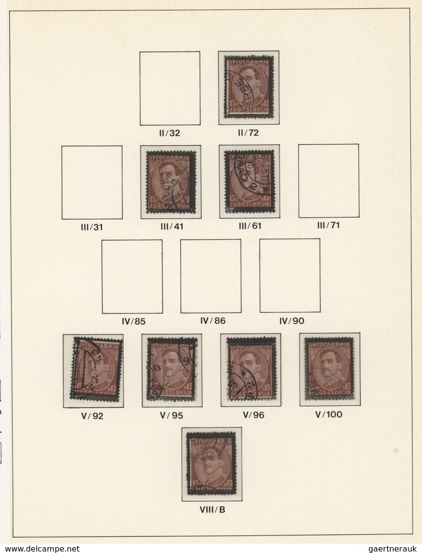 Jugoslawien: 1934, Mourning Issue, Specialised Collection Of More Than 180 Stamps 25pa. To 30din., A - Briefe U. Dokumente