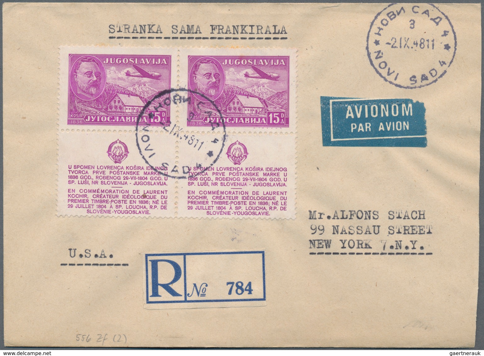 Jugoslawien: 1943/1951, Lot Of 20 Documents With Better Frankings And Use E.g. Registered, Airmail, - Briefe U. Dokumente