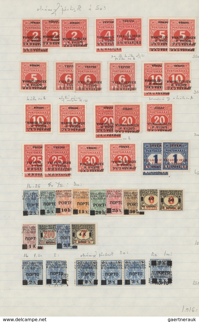 Jugoslawien - Portomarken: 1918/1933, Mint And Used Collection/accumulation Mounted On Pages, Well F - Portomarken