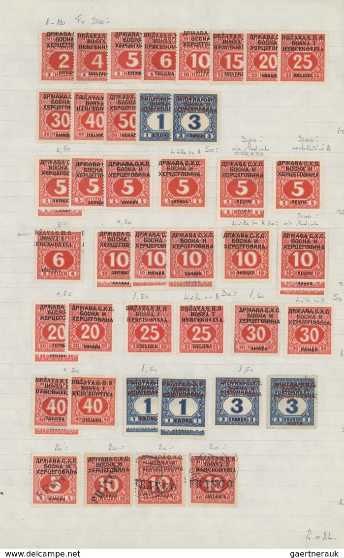 Jugoslawien - Portomarken: 1918/1933, Mint And Used Collection/accumulation Mounted On Pages, Well F - Portomarken