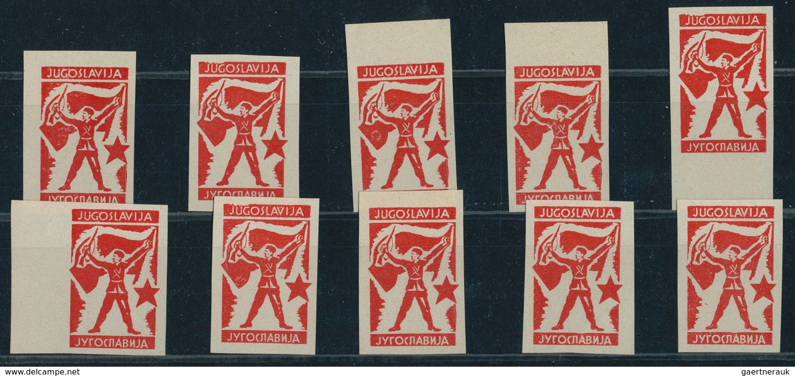 Jugoslawien - Besonderheiten: 1944, BERANE: Local Stamp Issue For The Montenegrin Communist Partisan - Sonstige & Ohne Zuordnung