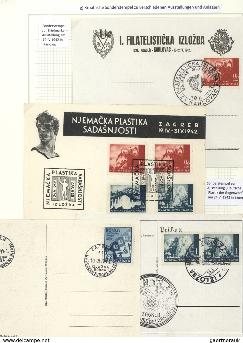 Kroatien: 1941, Landscapes And Red Cross, 4 Unaddressed Letters With Special Cancellation, Among The - Kroatien