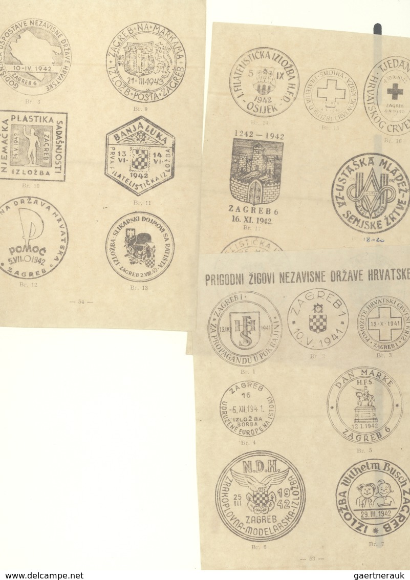 Kroatien: 1941, Landscapes And Red Cross, 4 Unaddressed Letters With Special Cancellation, Among The - Kroatien