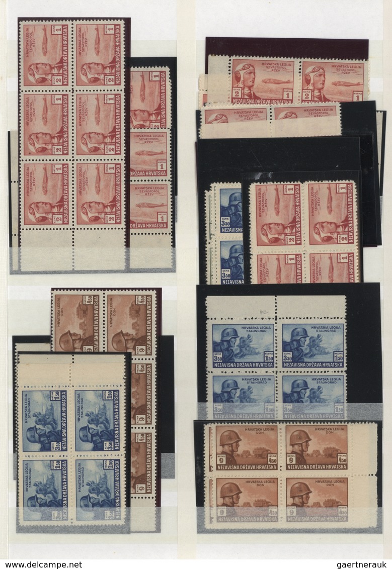 Kroatien: 1941/1945, Comprehensive Mint And Used Holding In Three Thick Stockbooks, Well Sorted Thro - Kroatien