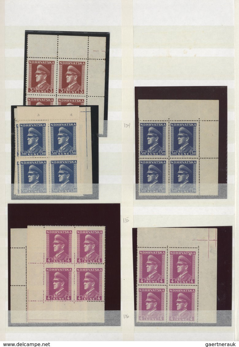 Kroatien: 1941/1945, Comprehensive Mint And Used Holding In Three Thick Stockbooks, Well Sorted Thro - Kroatien