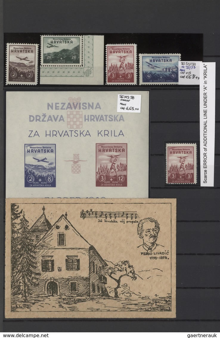 Kroatien: 1941/1945, Mainly Mint Collection In A Stockbook, Well Collected Throughout Incl. Many Spe - Kroatien