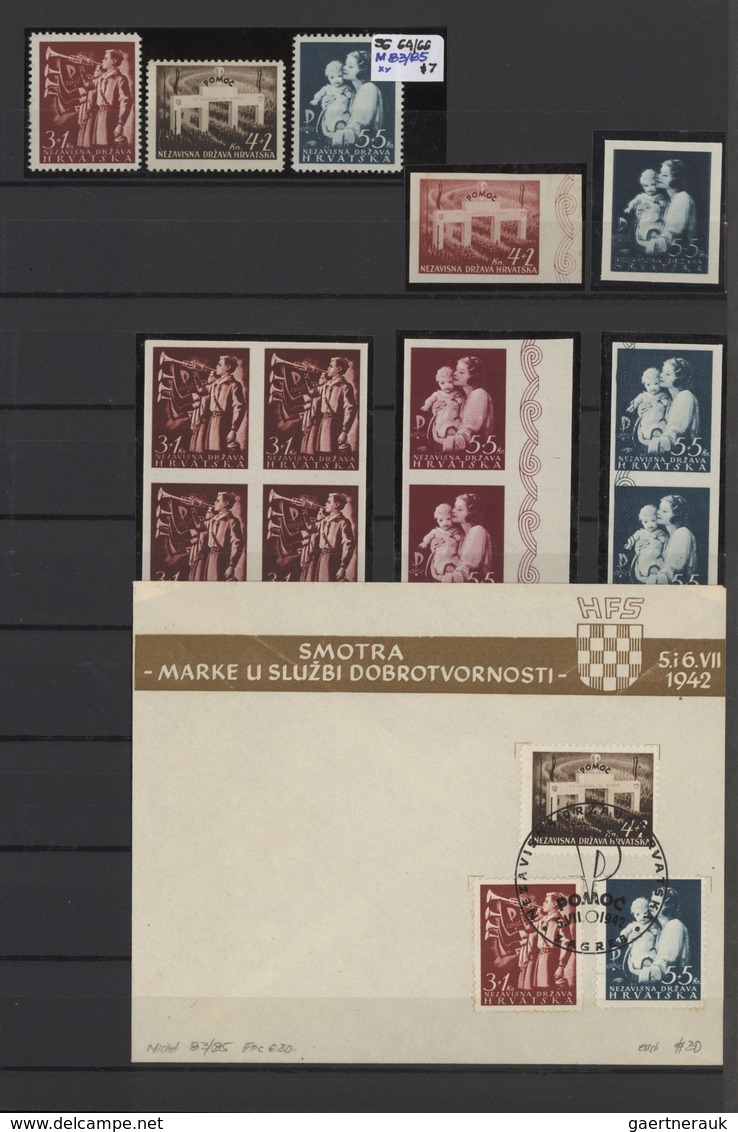 Kroatien: 1941/1945, Mainly Mint Collection In A Stockbook, Well Collected Throughout Incl. Many Spe - Kroatien