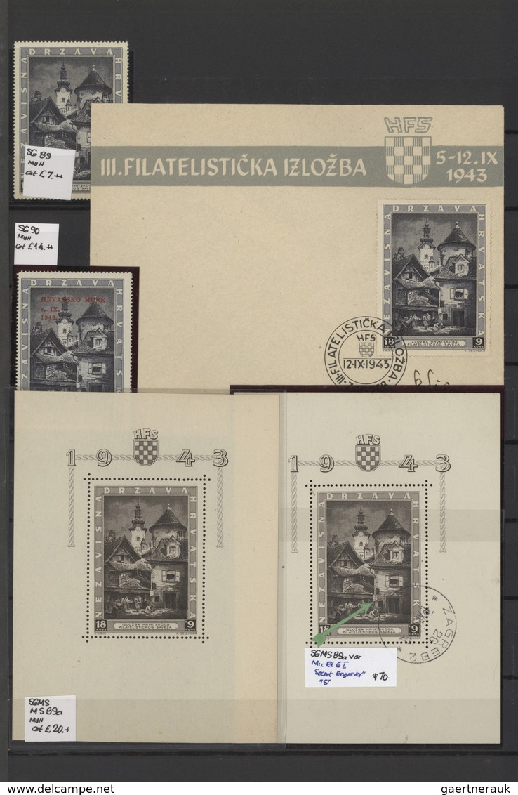 Kroatien: 1941/1945, Mainly Mint Collection In A Stockbook, Well Collected Throughout Incl. Many Spe - Kroatien