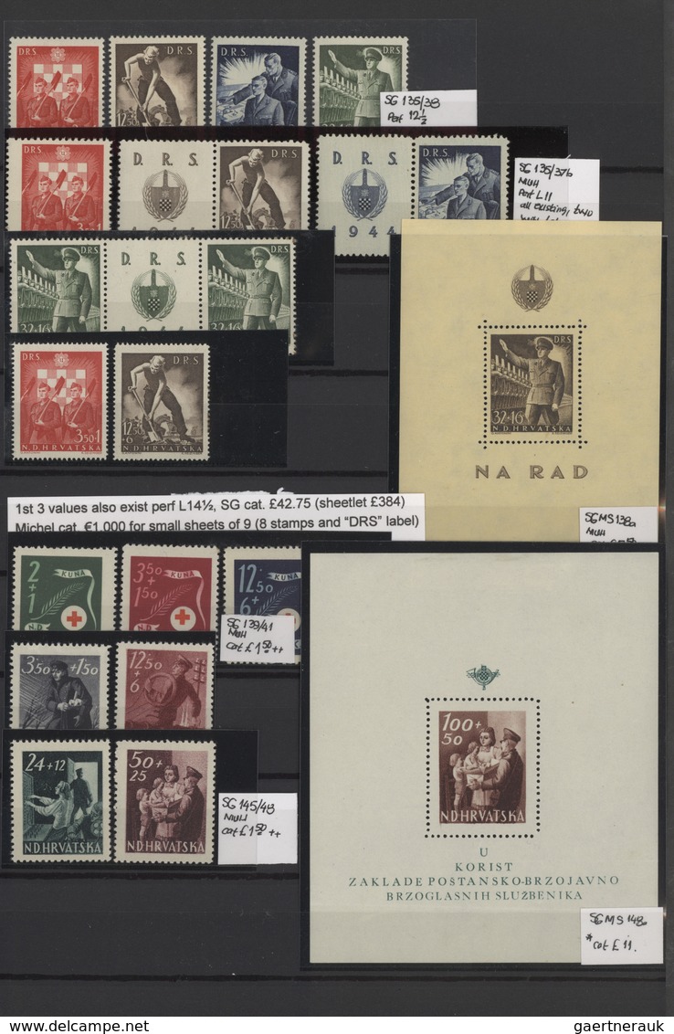 Kroatien: 1941/1945, Mainly Mint Collection In A Stockbook, Well Collected Throughout Incl. Many Spe - Kroatien