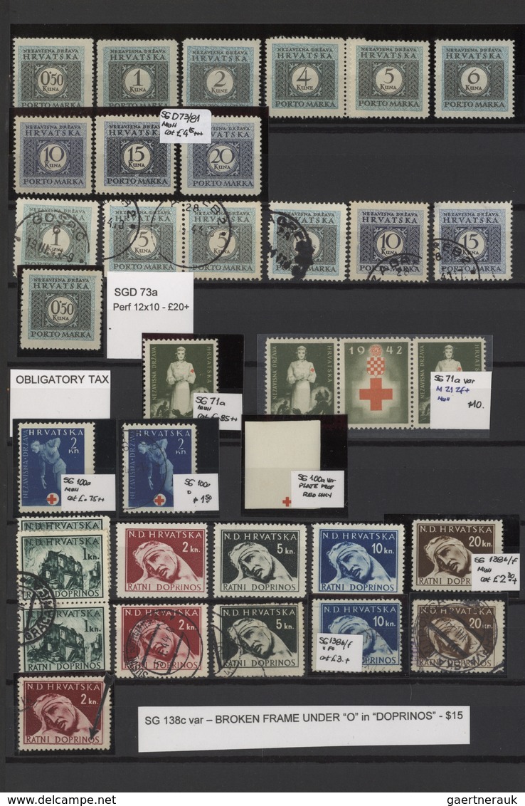 Kroatien: 1941/1945, Mainly Mint Collection In A Stockbook, Well Collected Throughout Incl. Many Spe - Kroatien