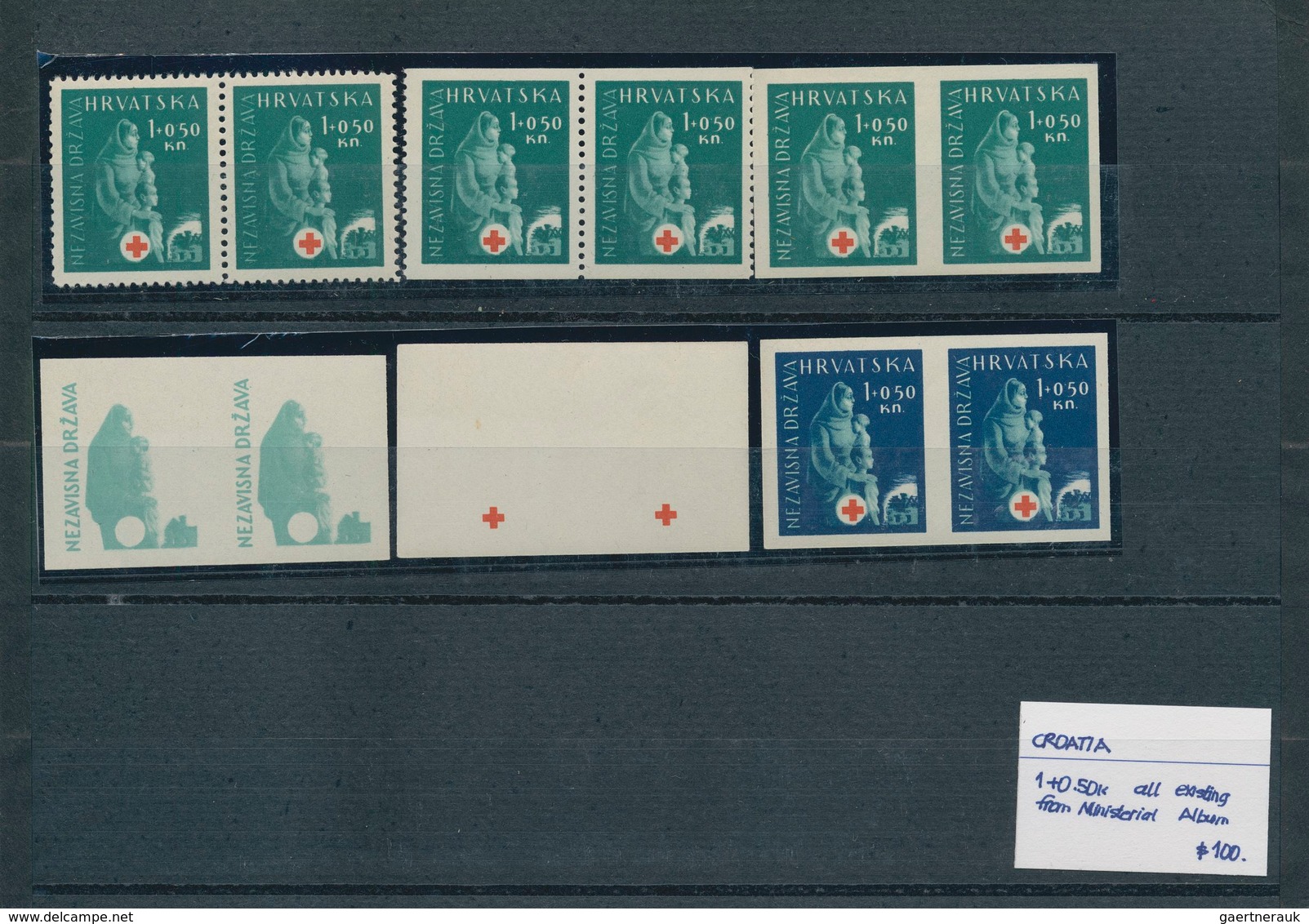 Kroatien: 1941/1945, Mint And Used Holding On Stockcards In Two Small Binders, Well Sorted Throughou - Kroatien