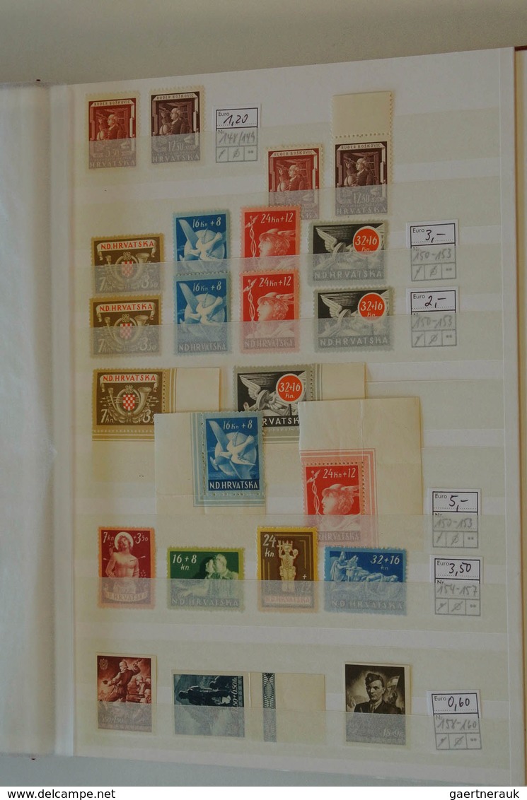 Kroatien: 1941/45: Mainly MNH Collection Croatia, A.o. (cat. Michel) No. 1-23, 38 Till 1945, In Main - Kroatien