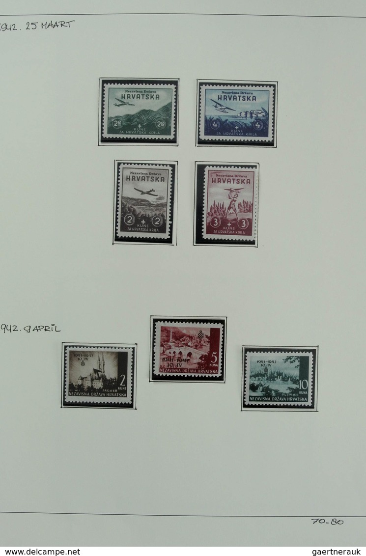 Kroatien: 1941-1949: Powerful mint/used/mnh specialised collection with types, proofs, varieties, wo