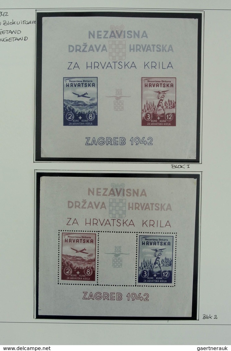 Kroatien: 1941-1949: Powerful mint/used/mnh specialised collection with types, proofs, varieties, wo