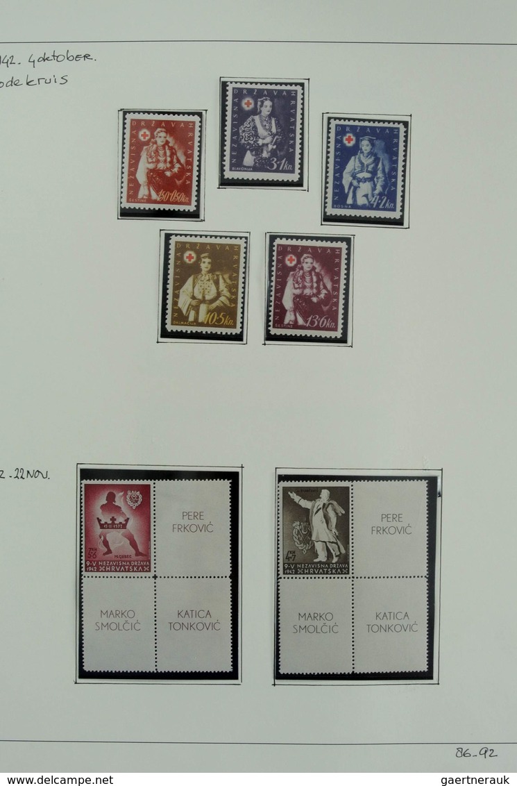 Kroatien: 1941-1949: Powerful mint/used/mnh specialised collection with types, proofs, varieties, wo