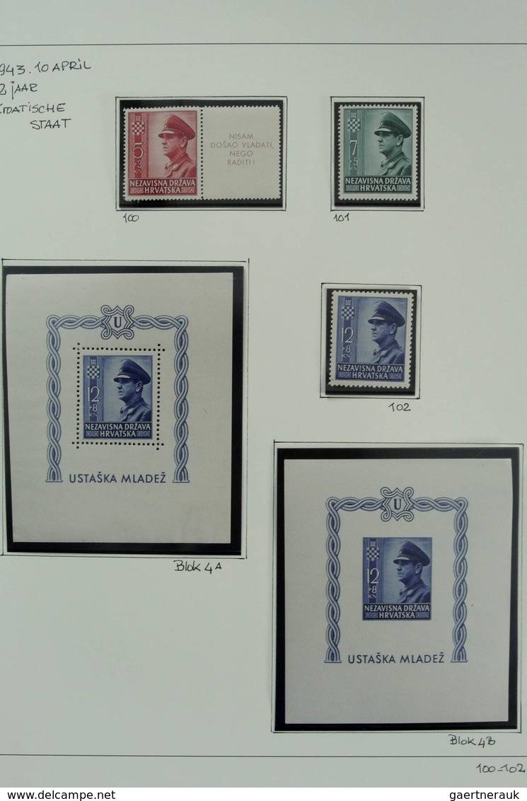 Kroatien: 1941-1949: Powerful mint/used/mnh specialised collection with types, proofs, varieties, wo