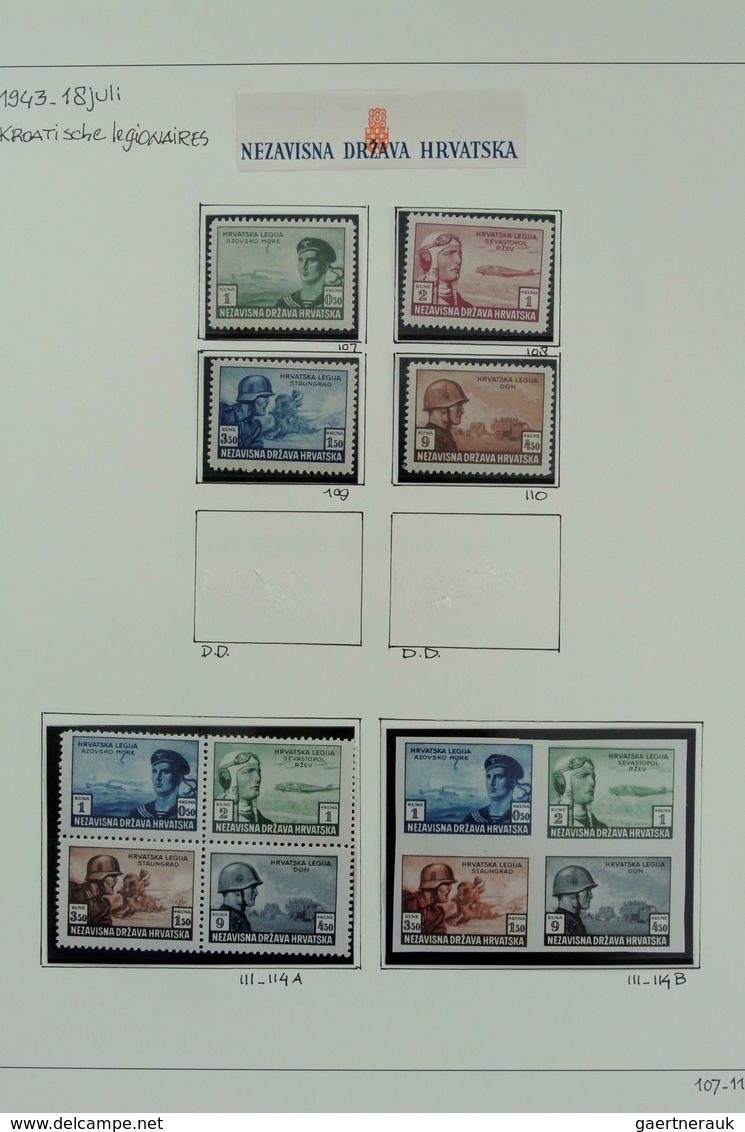 Kroatien: 1941-1949: Powerful mint/used/mnh specialised collection with types, proofs, varieties, wo