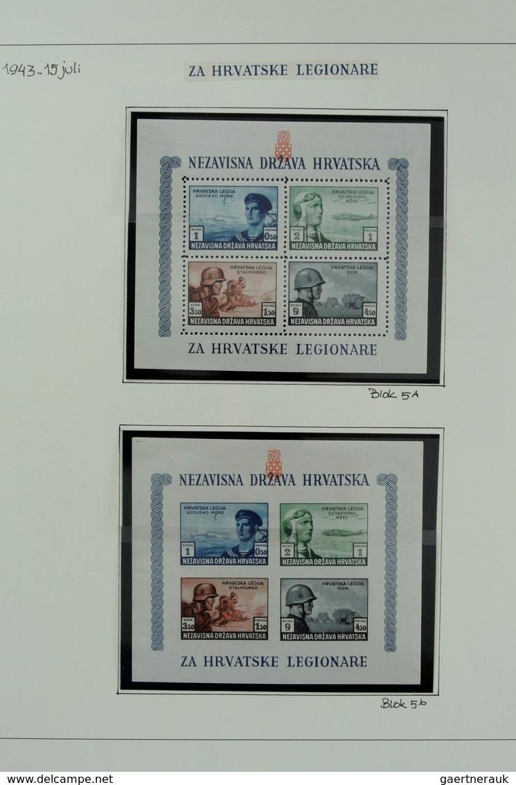 Kroatien: 1941-1949: Powerful mint/used/mnh specialised collection with types, proofs, varieties, wo