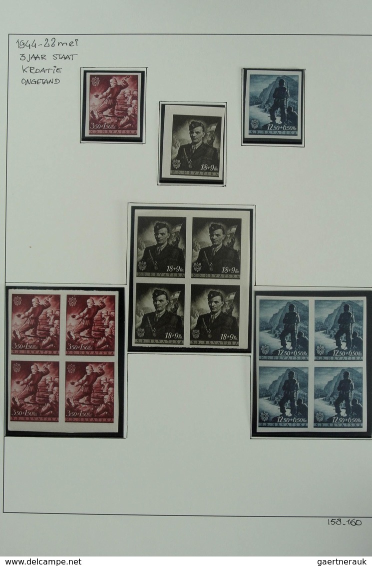 Kroatien: 1941-1949: Powerful mint/used/mnh specialised collection with types, proofs, varieties, wo