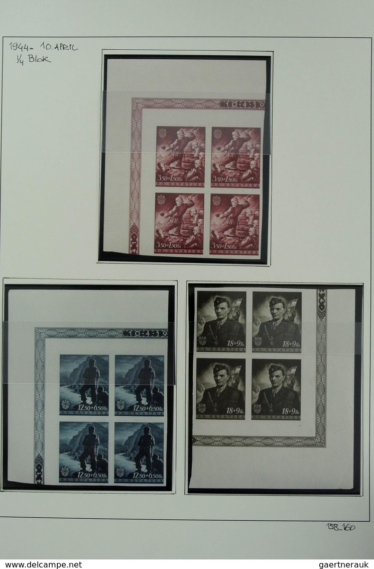 Kroatien: 1941-1949: Powerful mint/used/mnh specialised collection with types, proofs, varieties, wo