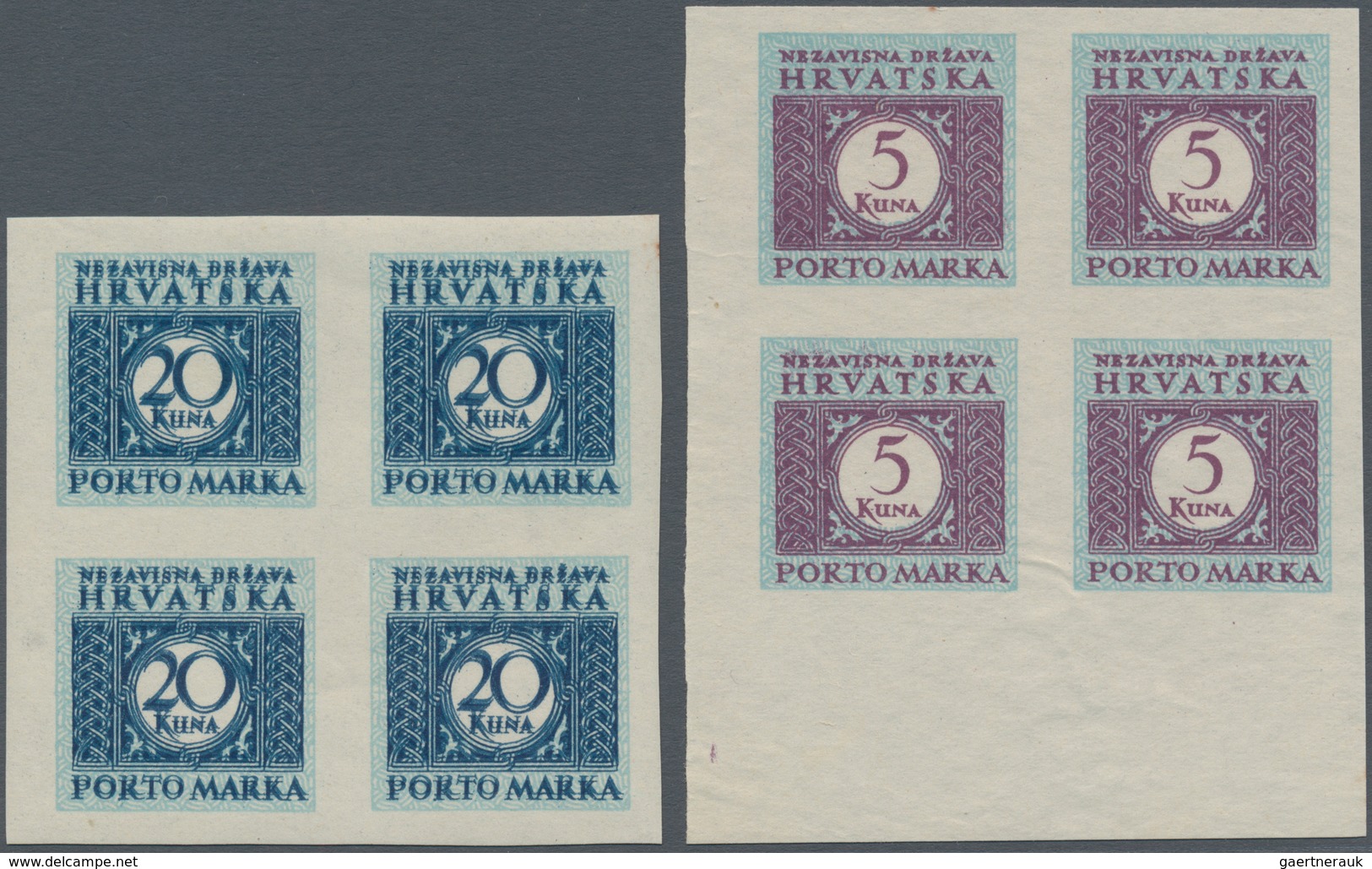 Kroatien - Portomarken: 1942/1944, Cyphers, Specialised Assortment Of Apprx. 360 Stamps Showing Spec - Kroatien