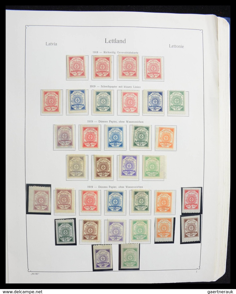 Lettland: 1918-2010: Nearly Complete Mint/mint Never Hinged Quality Collection Including Most Of The - Lettland