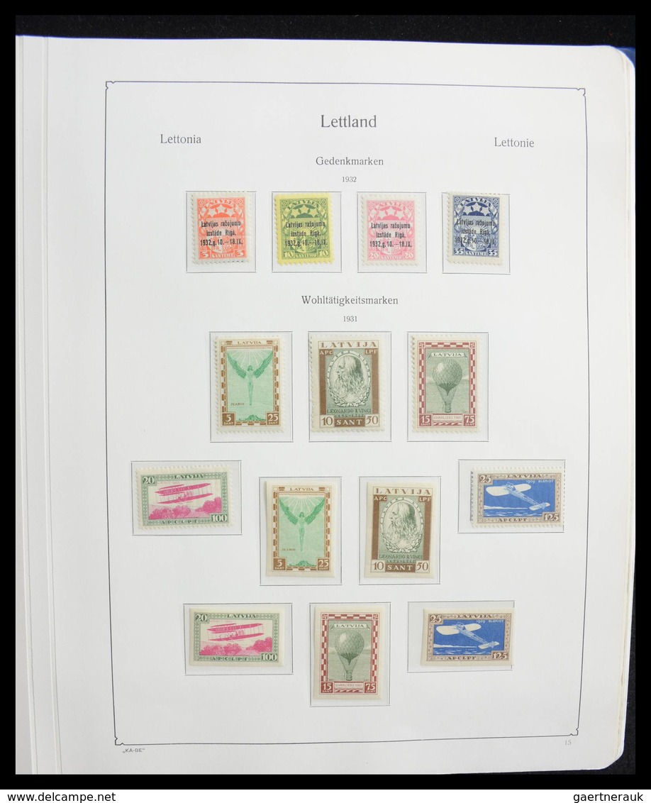 Lettland: 1918-2010: Nearly complete mint/mint never hinged quality collection including most of the