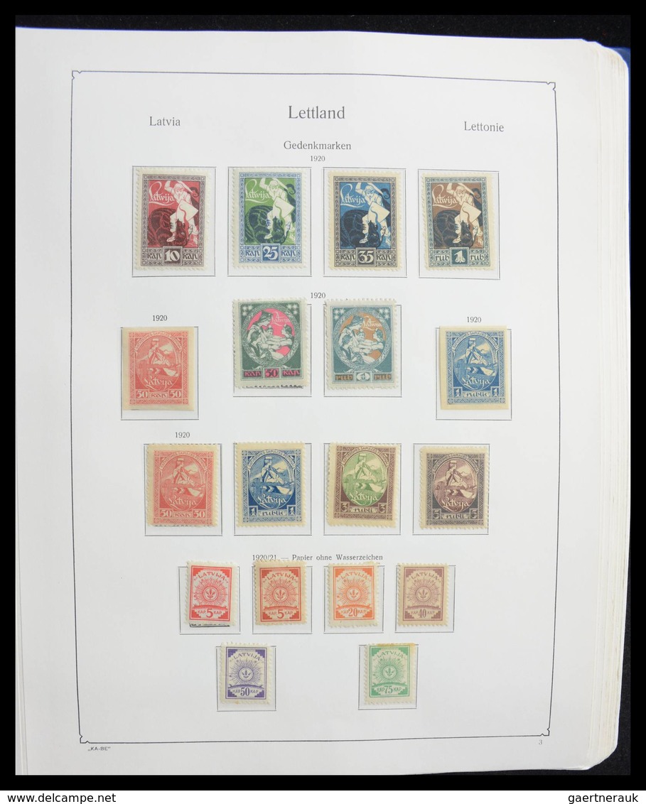 Lettland: 1918-2010: Nearly complete mint/mint never hinged quality collection including most of the