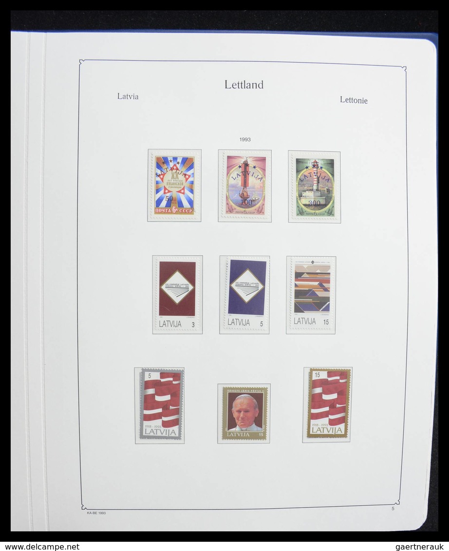 Lettland: 1918-2010: Nearly complete mint/mint never hinged quality collection including most of the