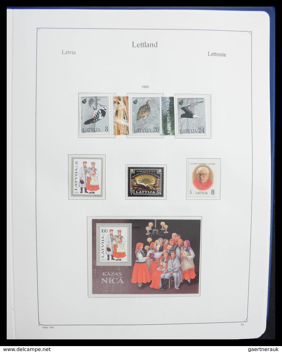 Lettland: 1918-2010: Nearly complete mint/mint never hinged quality collection including most of the