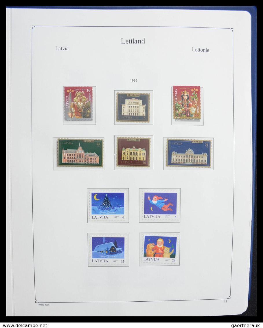 Lettland: 1918-2010: Nearly complete mint/mint never hinged quality collection including most of the